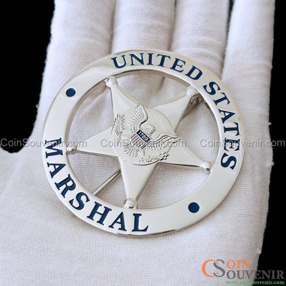 Justified Raylan Givens U.S. Marshal Flat Badge TV Show Prop Replica