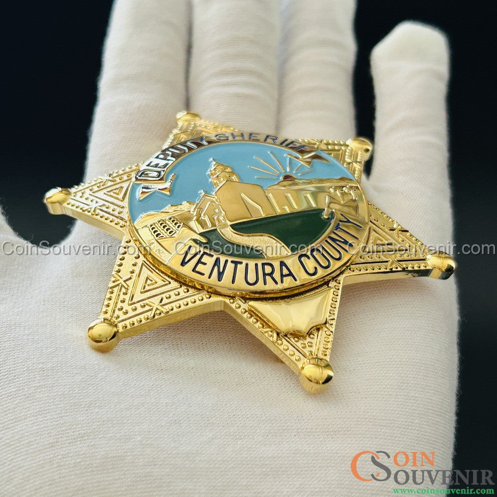 VCSO Ventura County Deputy Sheriff Star Badge Museum Quality
