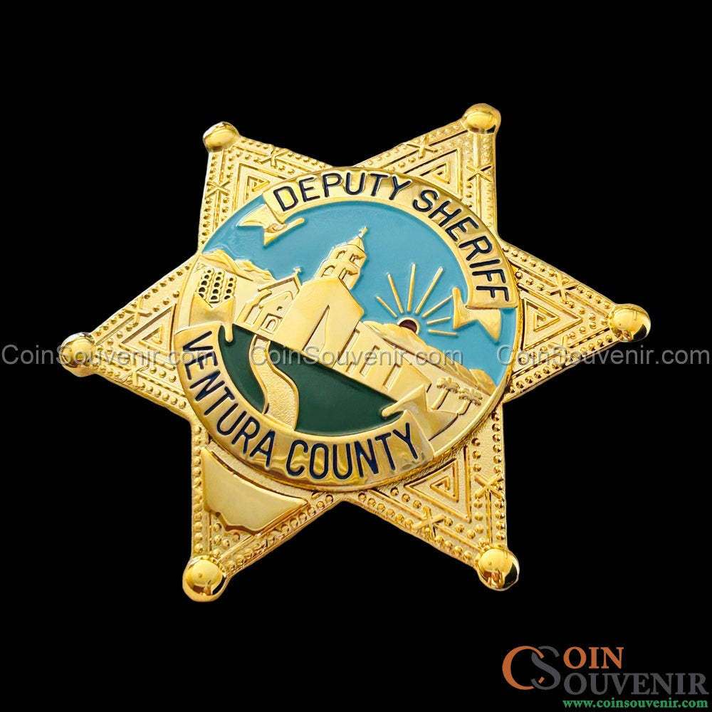 VCSO Ventura County Deputy Sheriff Star Badge Museum Quality