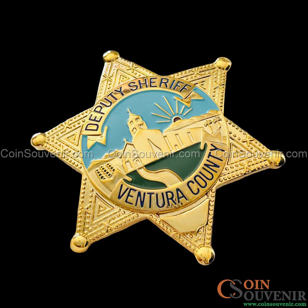 VCSO Ventura County Deputy Sheriff Star Badge Museum Quality