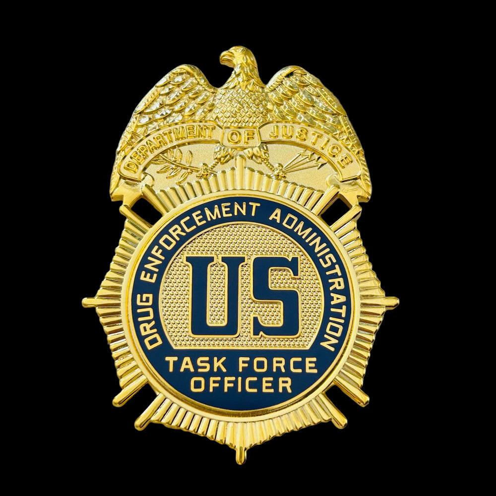 US DEA TFO Task Force Officer Badge Gold