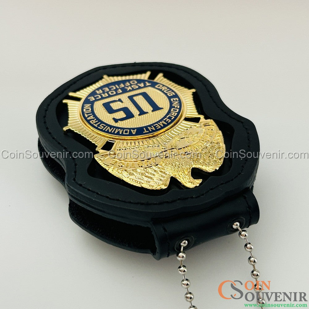 US DEA TFO Task Force Officer Badge Gold