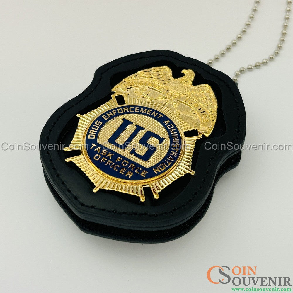 US DEA TFO Task Force Officer Badge Gold