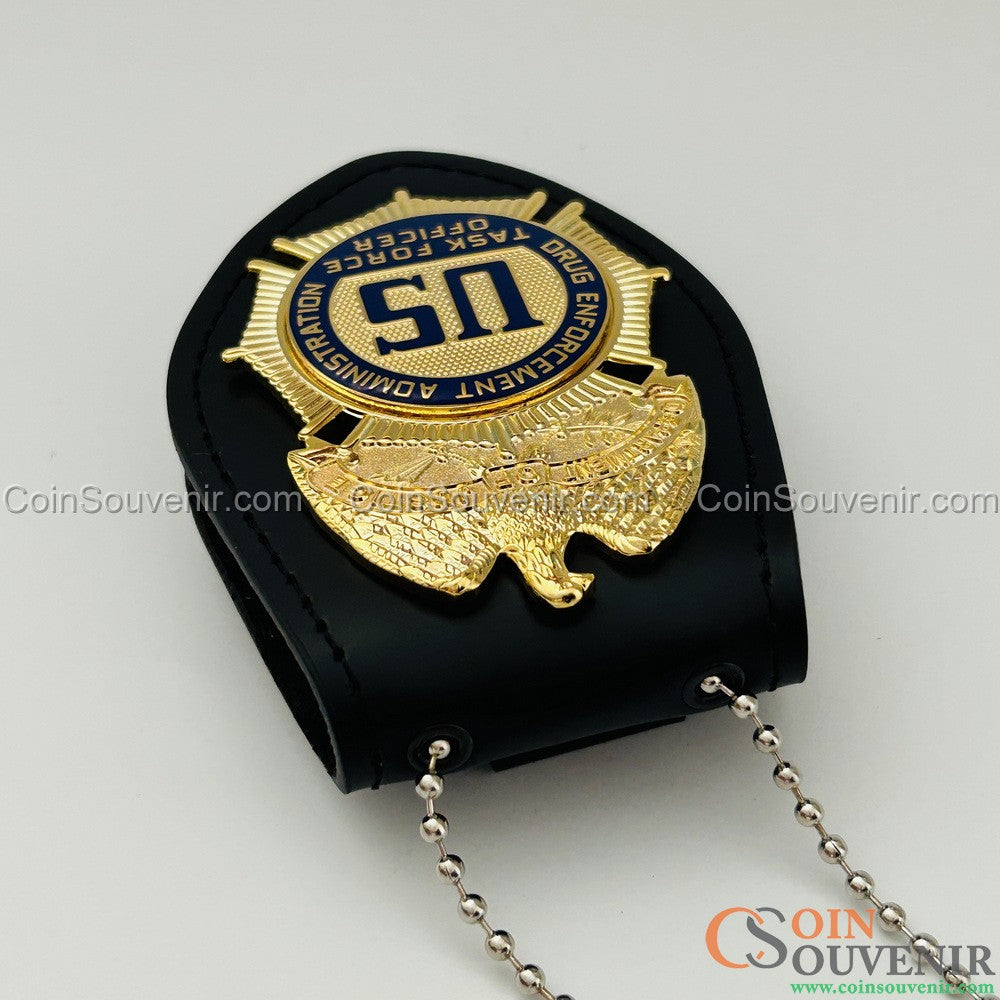 US DEA TFO Task Force Officer Badge Gold