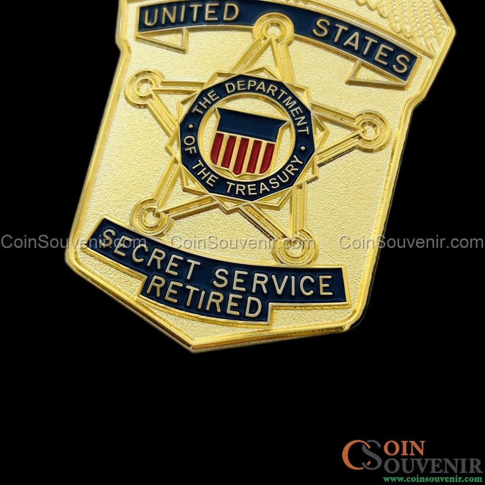 RETIRED USSS U.S. Treasury Secret Service Badge Retirement Gift