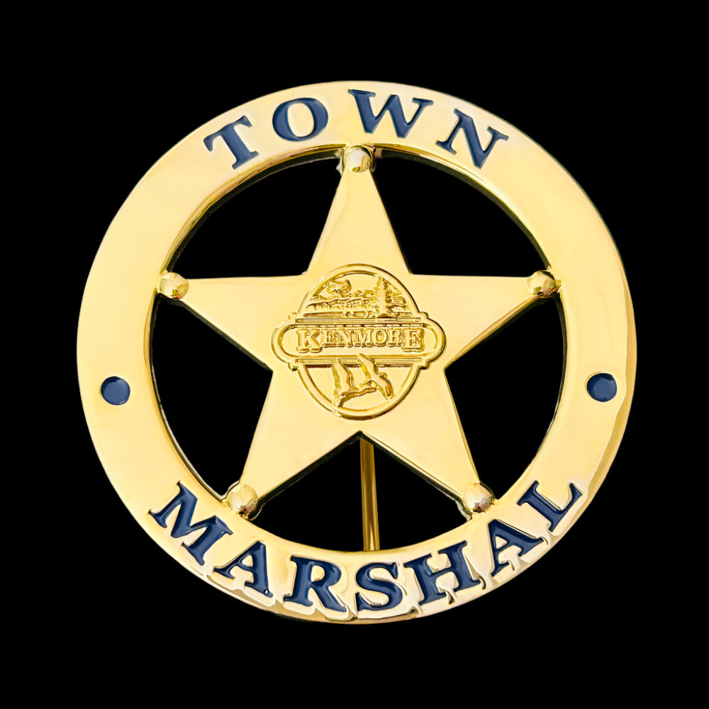 Kenmore Town Marshal Polizeiabzeichen in Gold