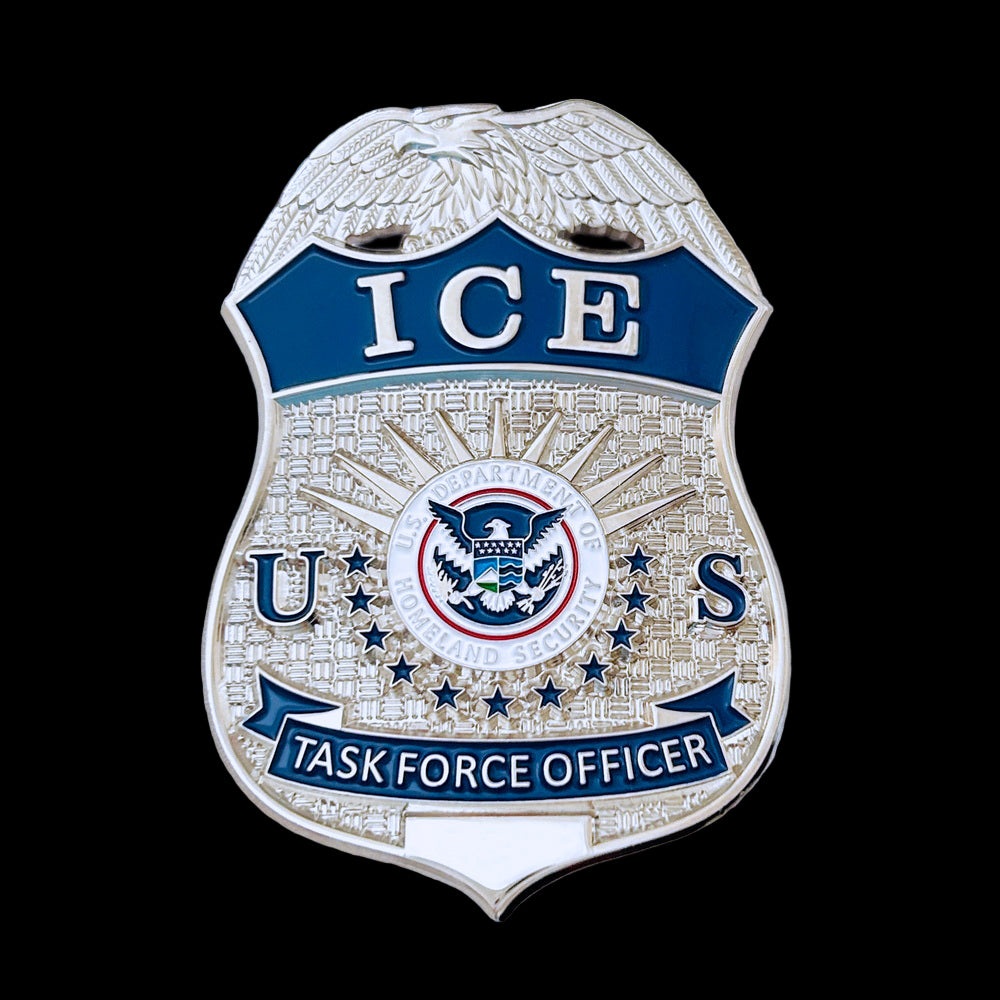 US ICE TFO Task Force Officer Badge Silver