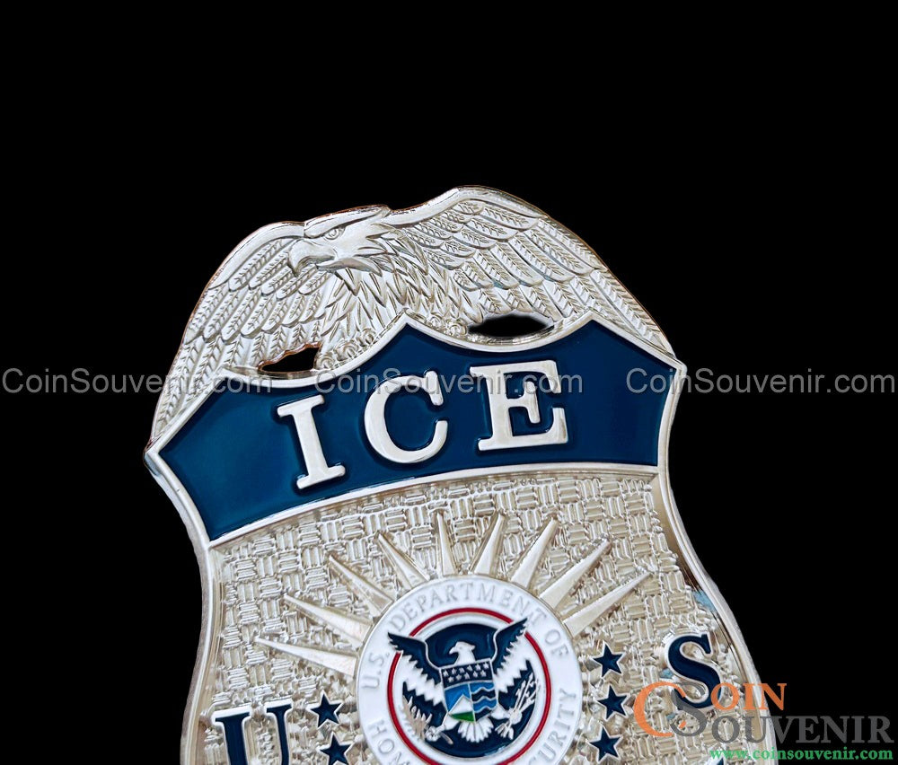 US ICE TFO Task Force Officer Badge Silver