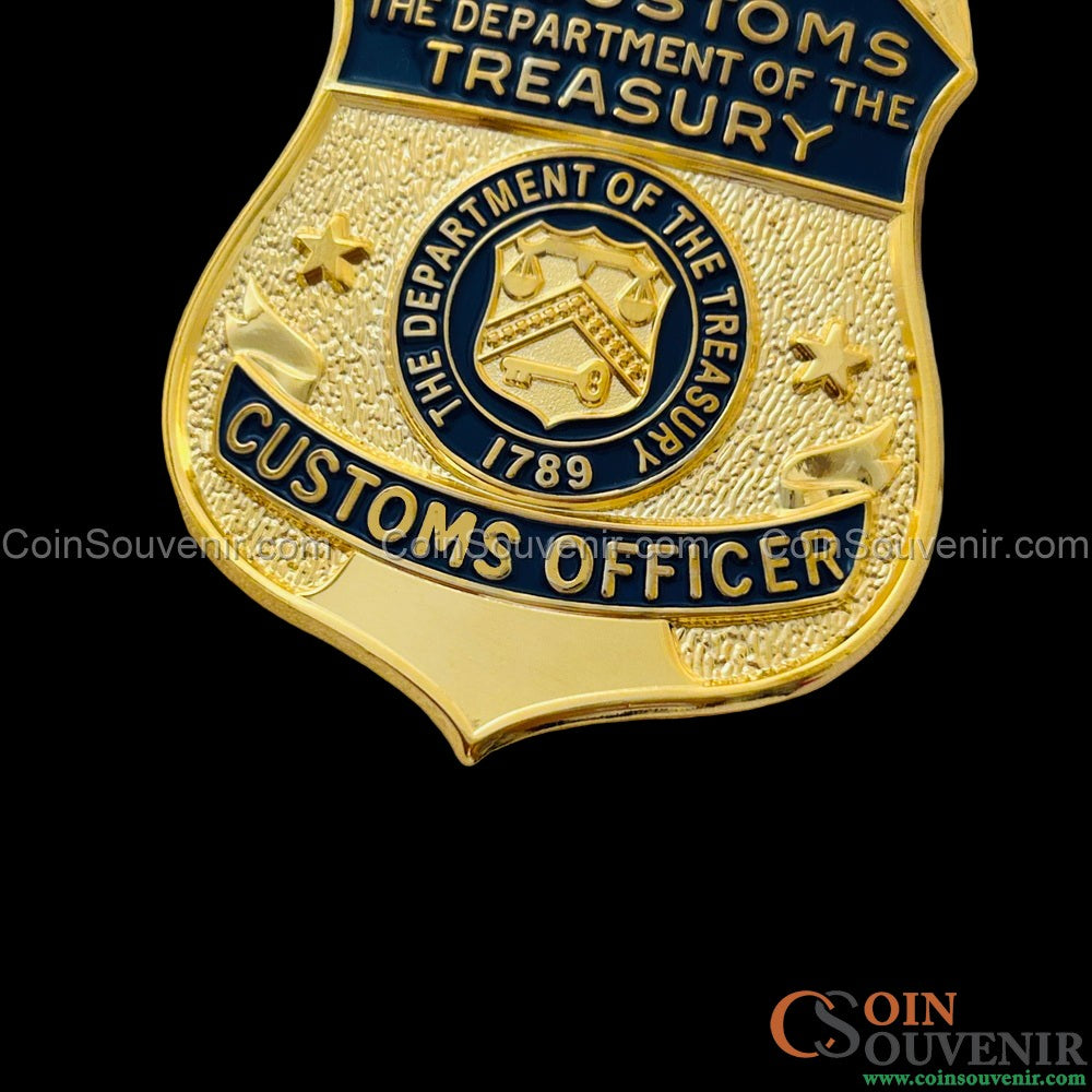 U.S. Customs Treasury Customs Officer Badge MUSEUM QUALITY