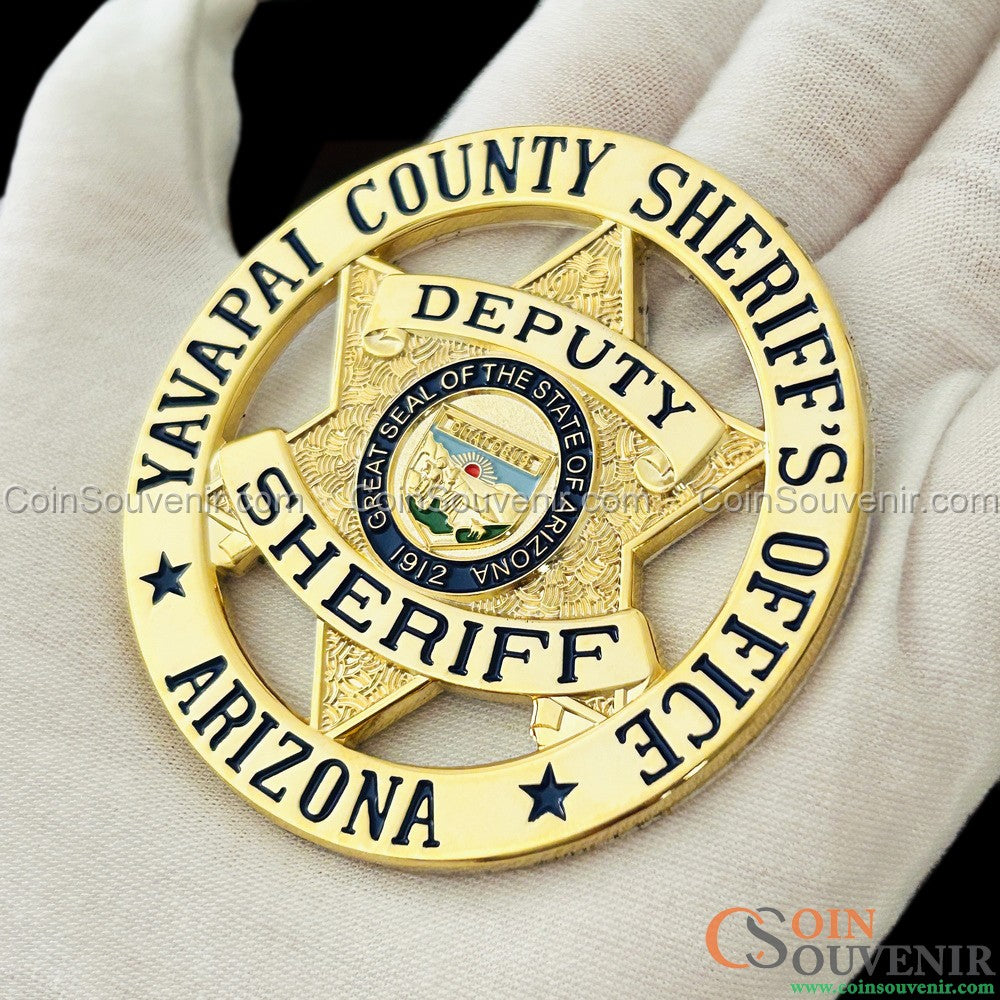 YCSO Deputy Sheriff Arizona Yavapai County Sheriff's Office Flat Badge