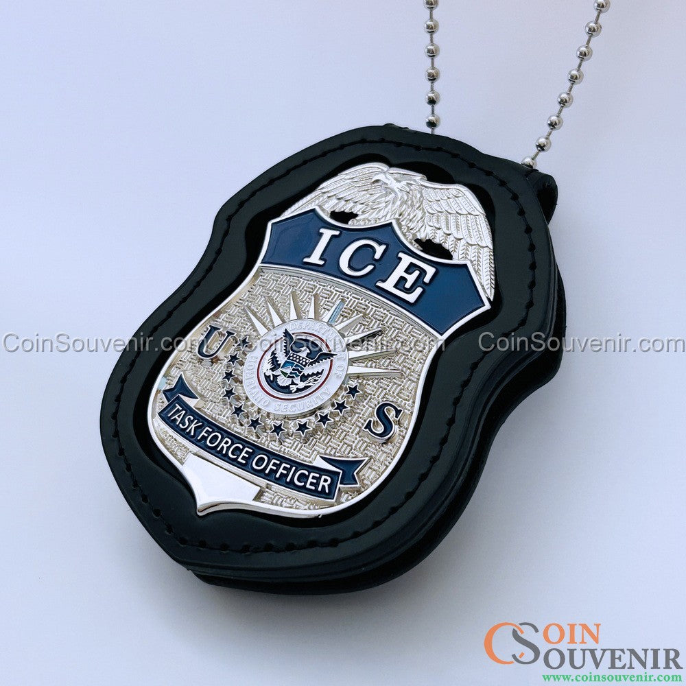 US ICE TFO Task Force Officer Badge Silver