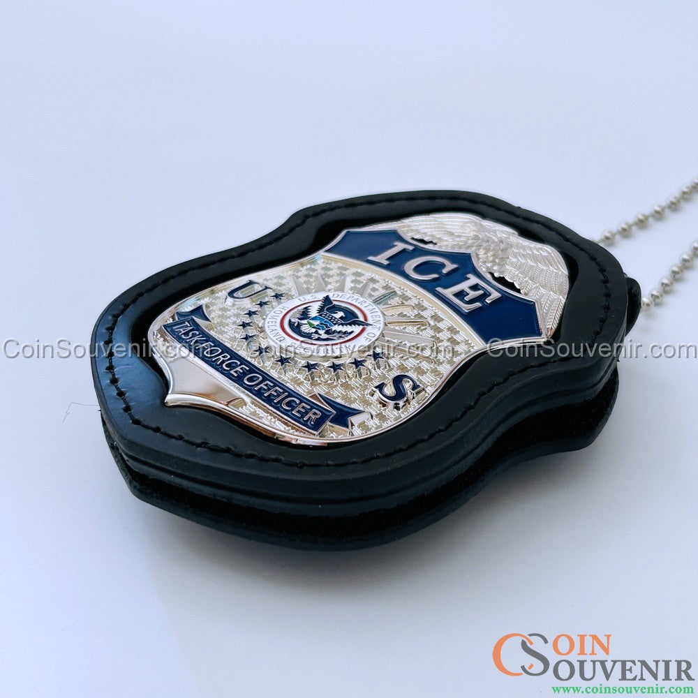 US ICE TFO Task Force Officer Badge Silver