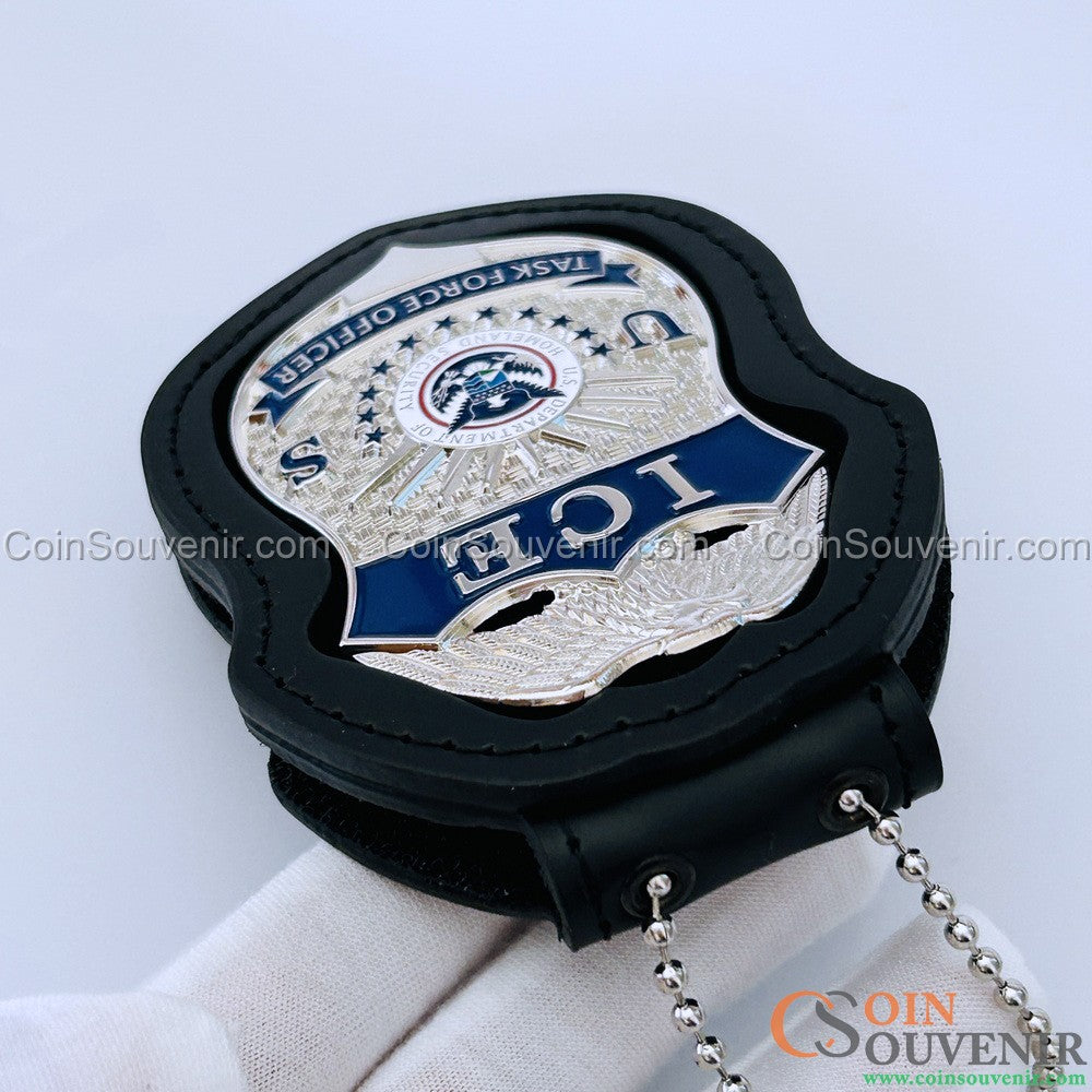 US ICE TFO Task Force Officer Badge Silver