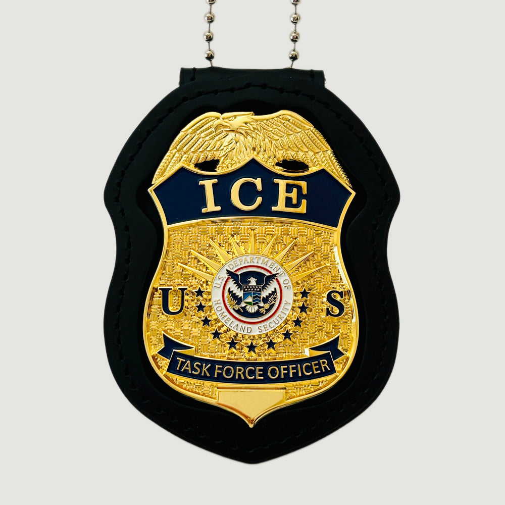 US ICE TFO Task Force Officer Badge Gold