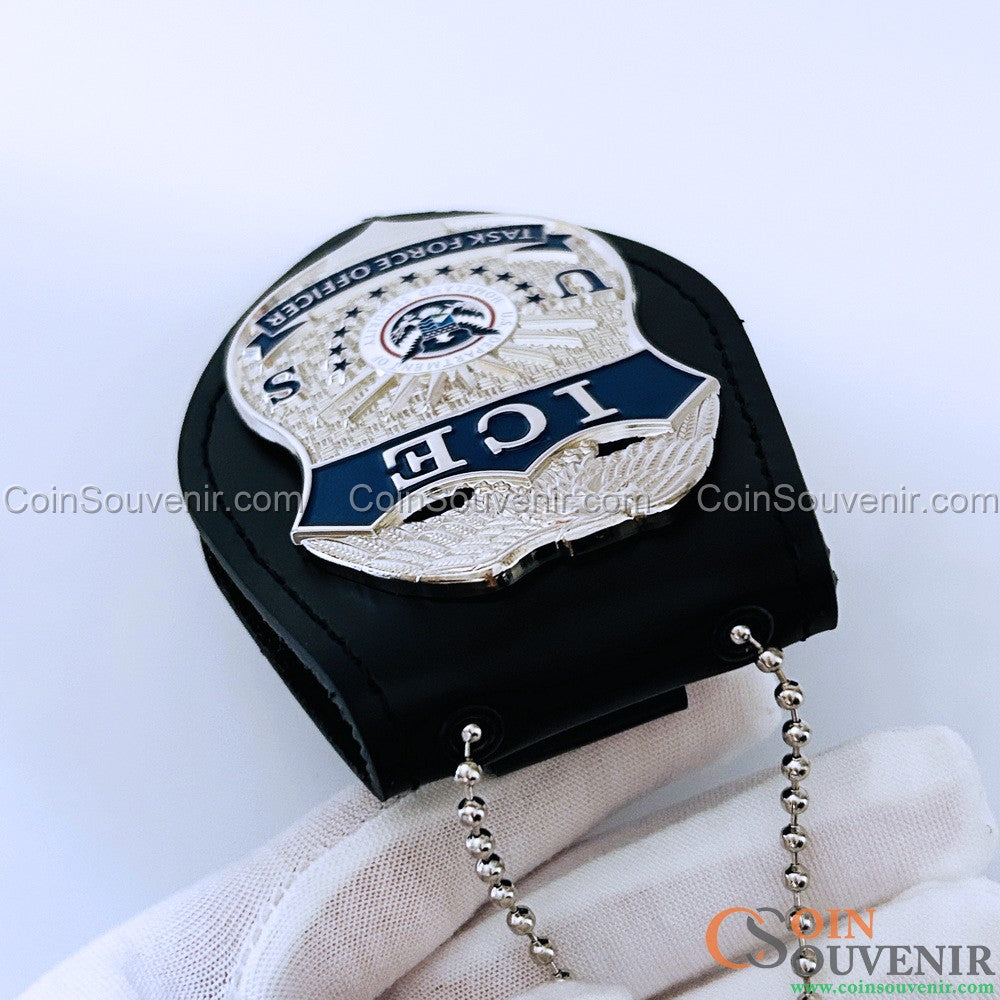 US ICE TFO Task Force Officer Badge Silver