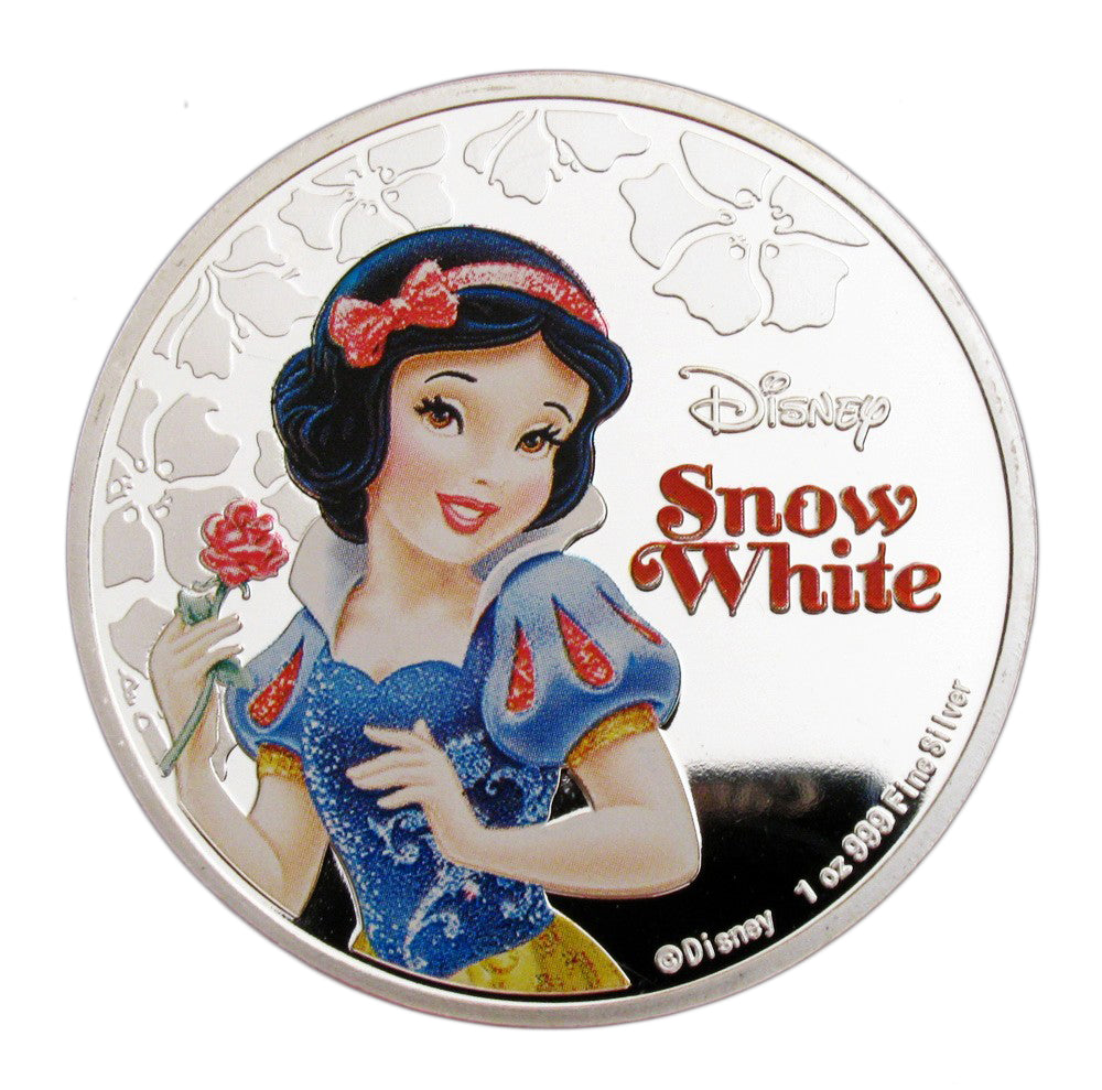 Disney Princess Classic Cartoon Colored Silver Coins