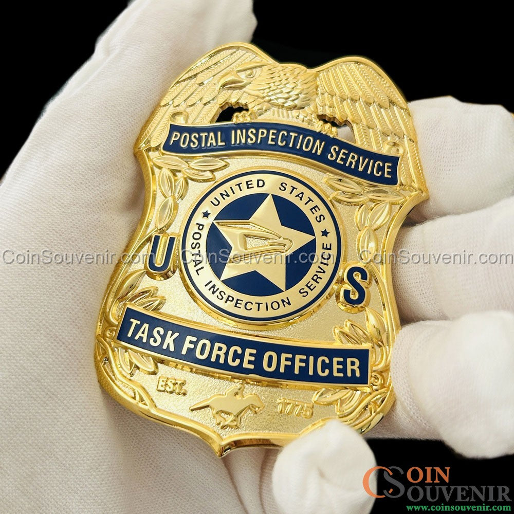 USPIS TFO U.S. Postal Inspection Service Task Force Officer Badge Gold
