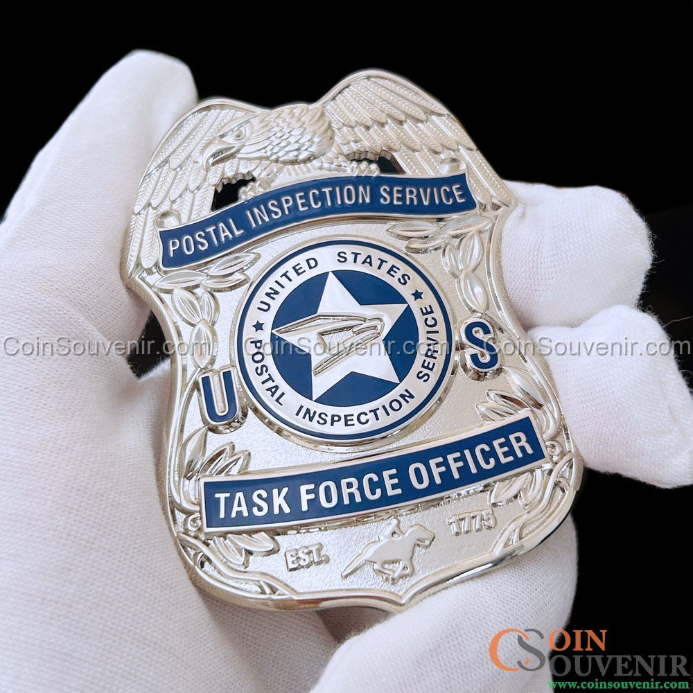 USPIS TFO U.S. Postal Inspection Service Task Force Officer Badge Silver