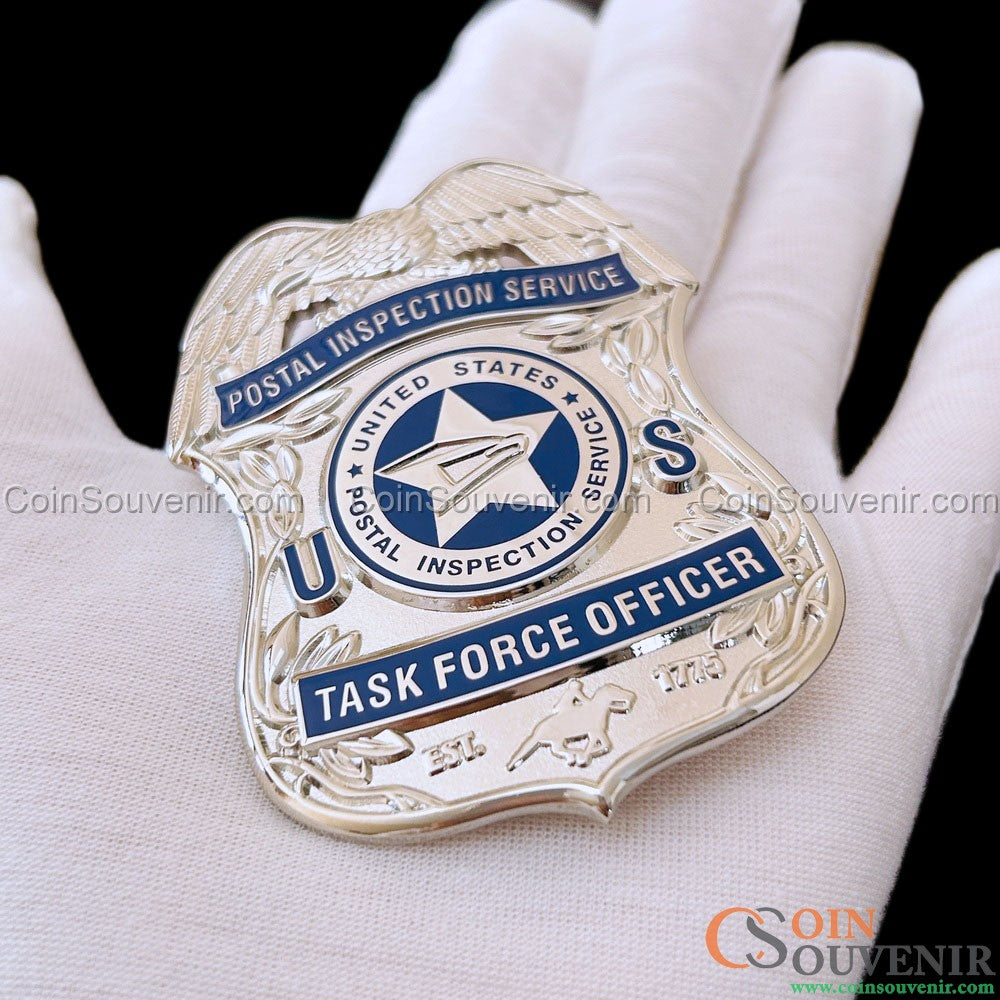 USPIS TFO U.S. Postal Inspection Service Task Force Officer Badge Silver