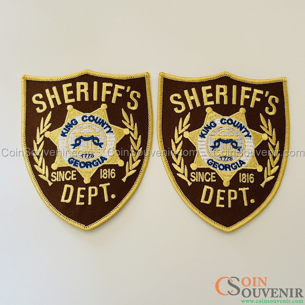A Pair of The Walking Dead King County Sheriff DEPT. Patches