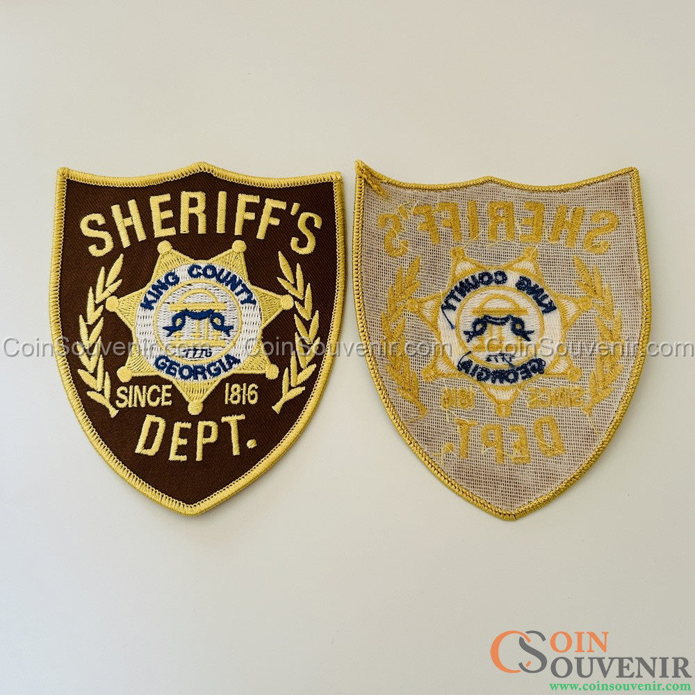 A Pair of The Walking Dead King County Sheriff DEPT. Patches