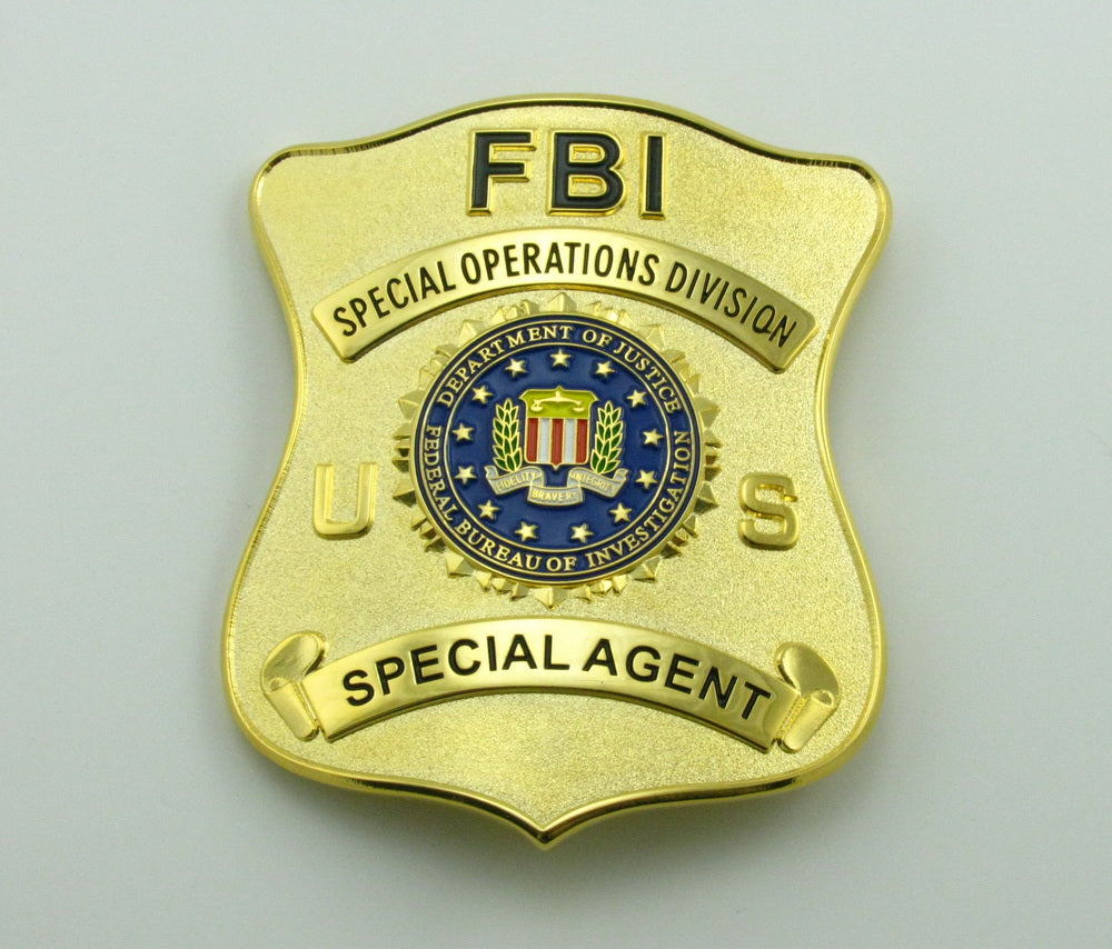 3 FBI U.S. Federal Bureau of Investigation Badges Set