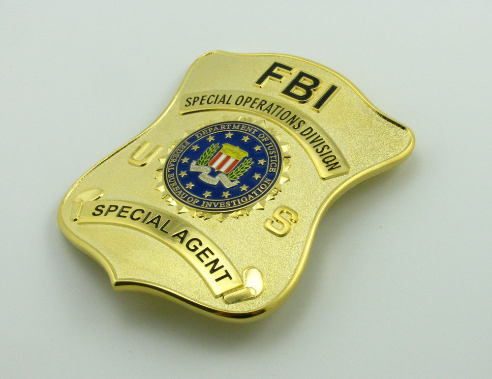 3 FBI U.S. Federal Bureau of Investigation Badges Set