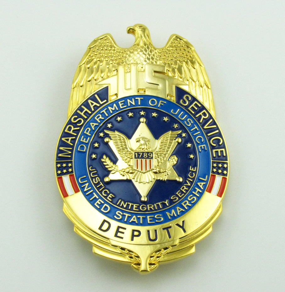 5 USMS U.S. Marshal Service Badges Set