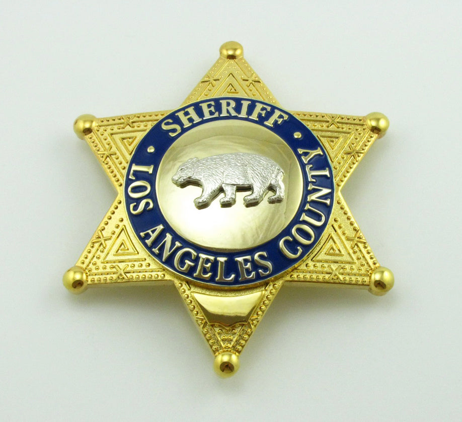 LASD Los Angeles County Sheriff Star Badge Customizable Solid Copper Insignia