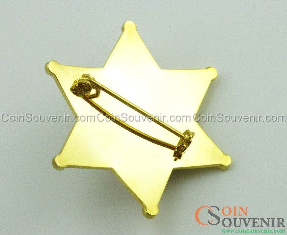 LASD Los Angeles County Sheriff Star Badge Customizable Solid Copper Insignia