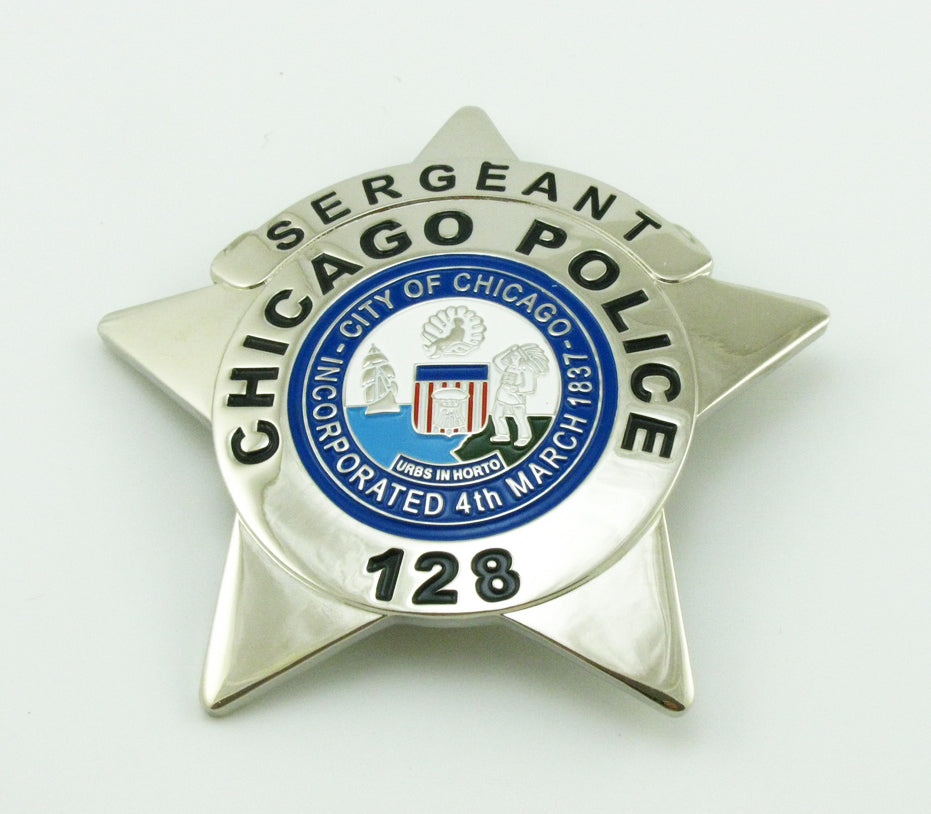 6 CPD U.S. Chicago Police Badges Set