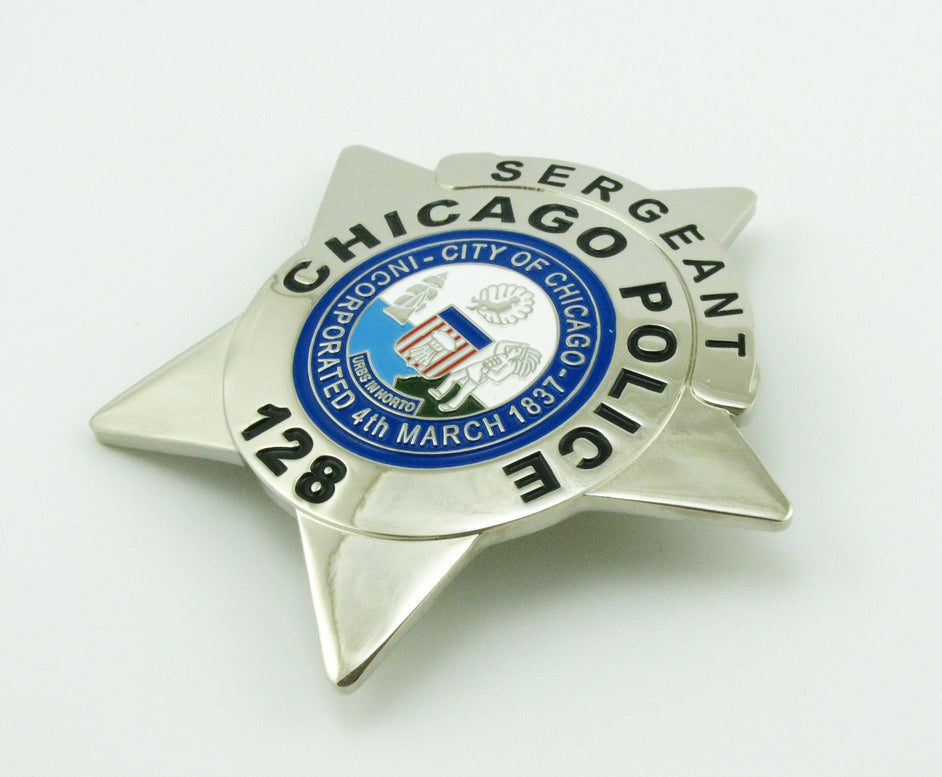 6 CPD U.S. Chicago Police Badges Set
