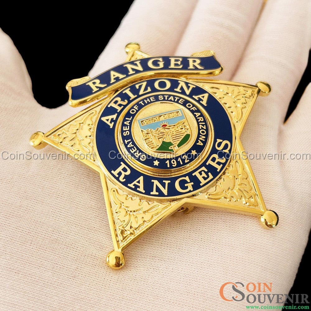 Arizona Rangers Ranger Star Badge Premium Enamel Museum Quality