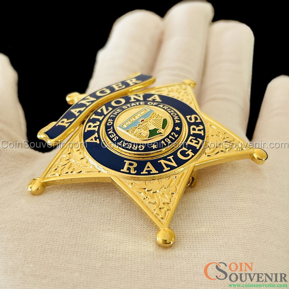 Arizona Rangers Ranger Star Badge Premium Enamel Museum Quality