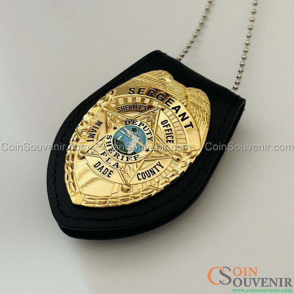 MDSO Sergeant Miami Dade Sheriff’s Office Badge Miami Vice
