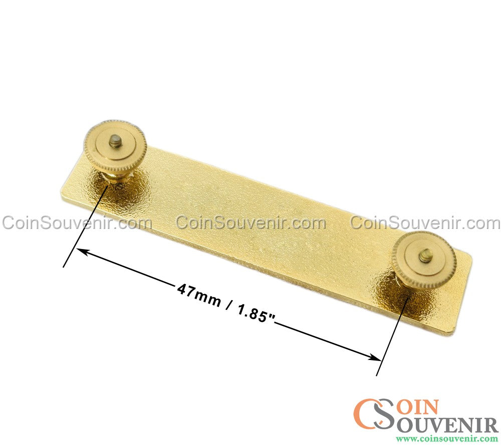 Anpassbare Namensschildleiste aus massivem Kupfer mit doppelten Schraubpfostenmuttern