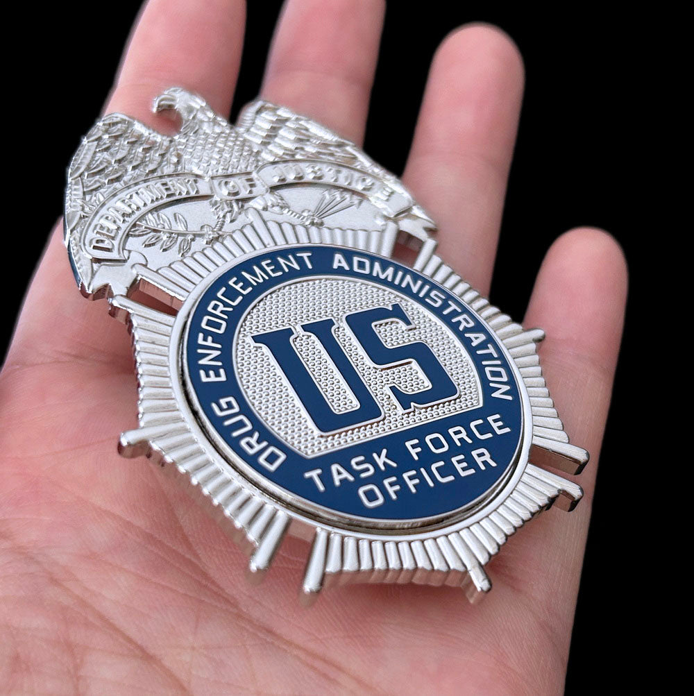 US DEA TFO Task Force Officer Badge Solid Copper Replica Movie Props