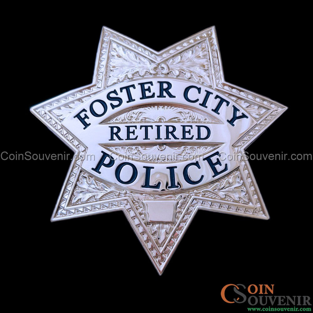 FCPD Foster City Police Retired Star Badge