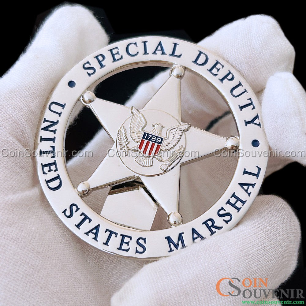 US Marshal Special Deputy USMS Flat Wallet Badge