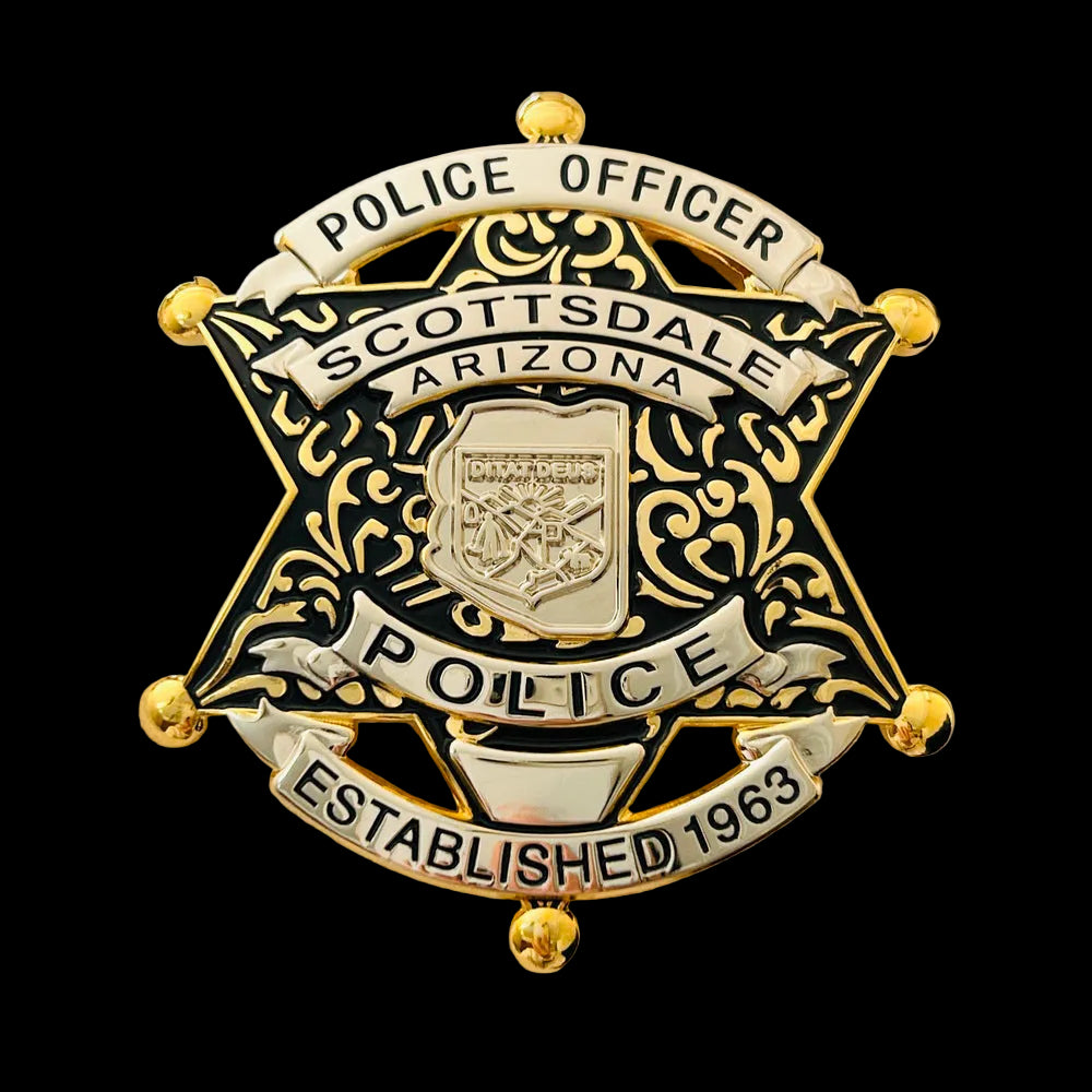 SPD Arizona Scottsdale Police Officer Badge Customizable number