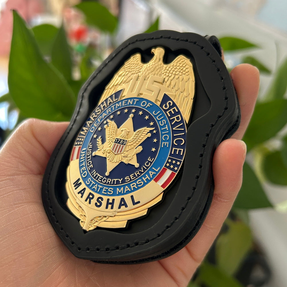 US Marshal Service Eagle Badge Solid Copper Replica Movie Props