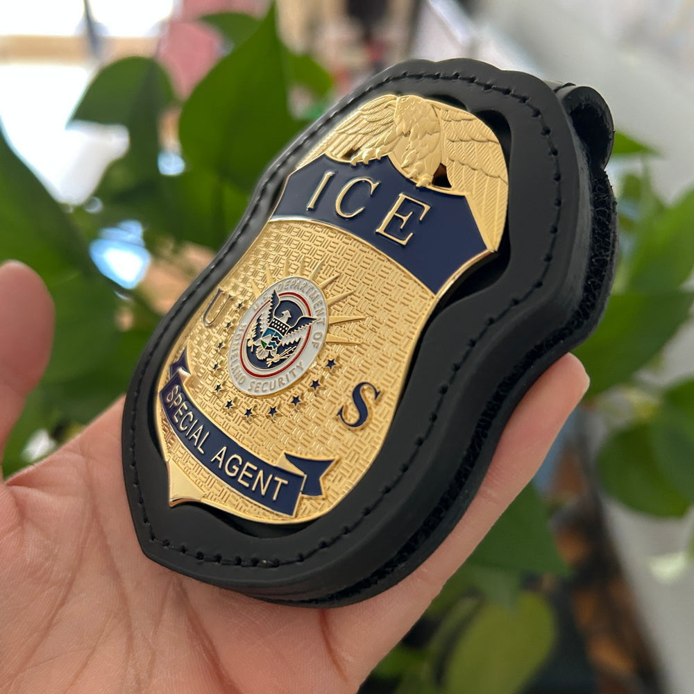 US ICE Special Agent Badge Solid Copper Replica Movie Props
