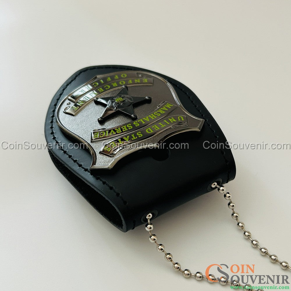 USMS Enforcement Officer US Marshals Service Badge Black Chrome