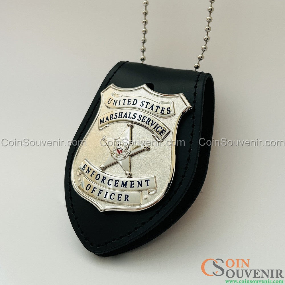 USMS Enforcement Officer US Marshals Service Badge Silver