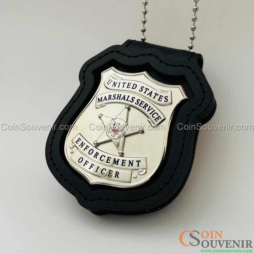 USMS Enforcement Officer US Marshals Service Badge Silver