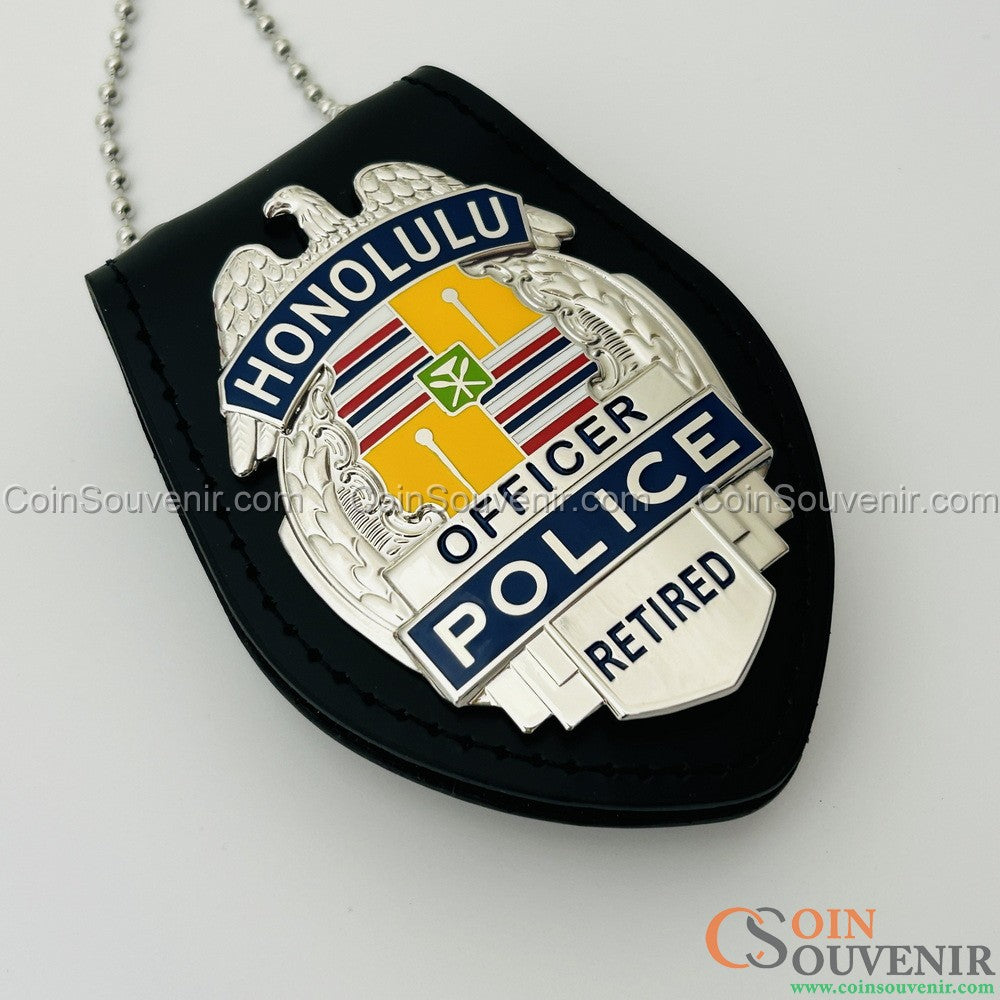Retired HPD Honolulu Police Officer Badge Retirement Gift