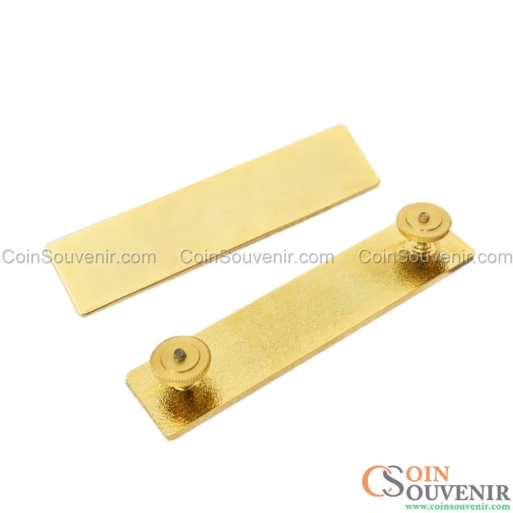 Anpassbare Namensschildleiste aus massivem Kupfer mit doppelten Schraubpfostenmuttern