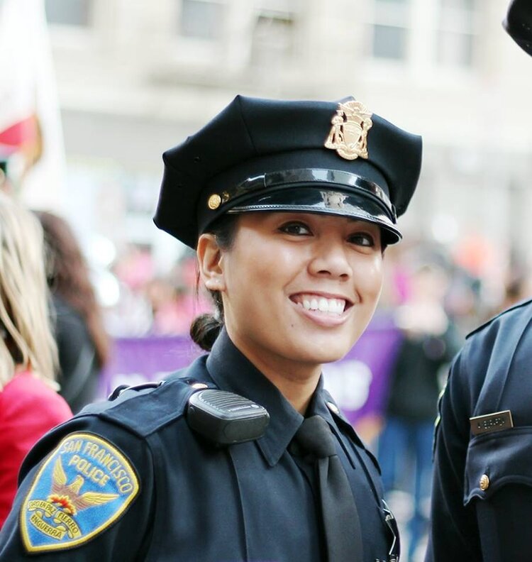SFPD San Francisco Polizeibeamter Mütze Hut Abzeichen volle Größe