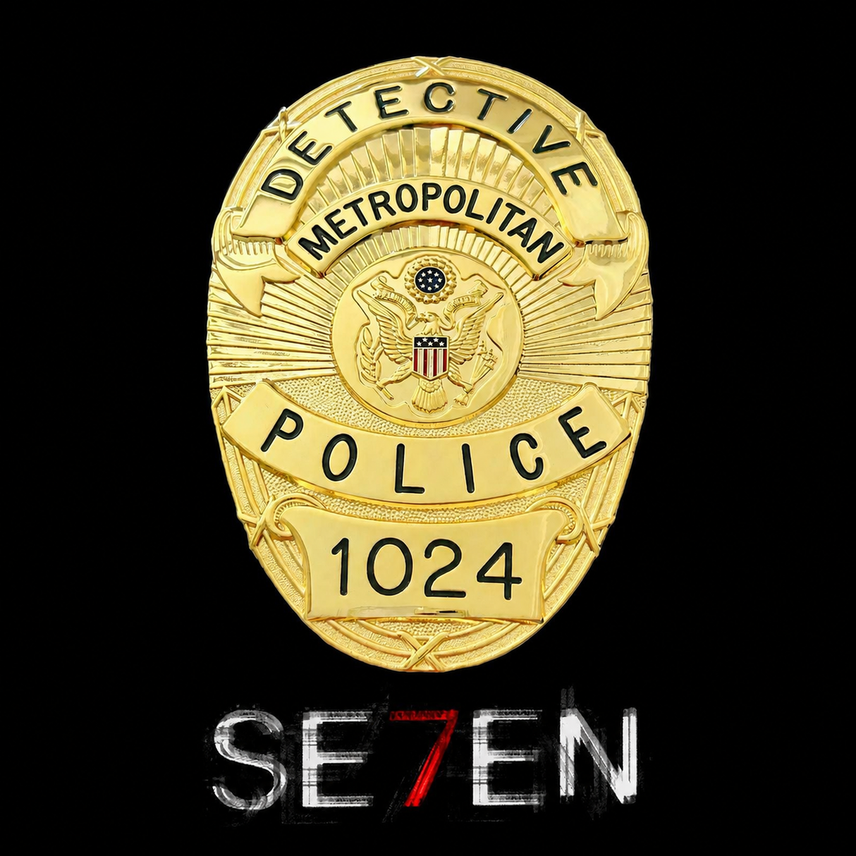 Se7en Detective William Somerset's Badge Metropolitan Police Movie Prop