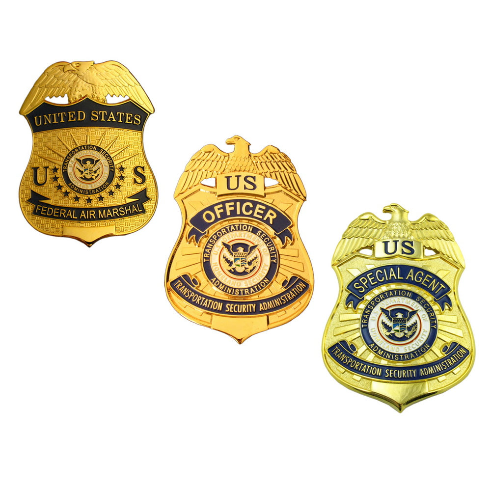 3 TSA U.S. Transportation Security Administration Badges Set